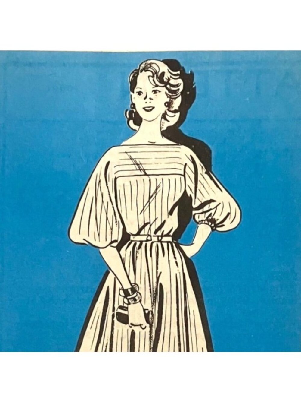80s Marian Martin 9009 Loose Fitting Dress Pattern Mail Order Sz 8 Bust 31.5 CC